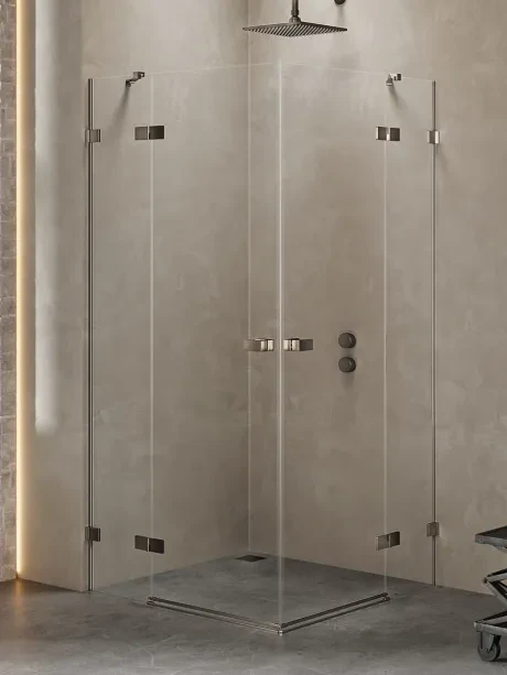 Avexa Gunmetal Brushed Shower Enclosure, double doors