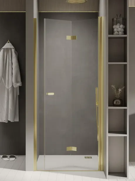 New Soleo Gold Shine", viengubos sulankstomos erkerio durys