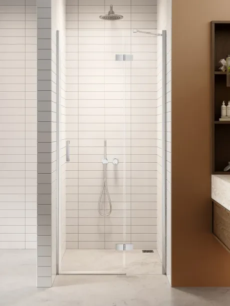 Nesta Chrome Recessed Shower Doors, Single-Panel Doors